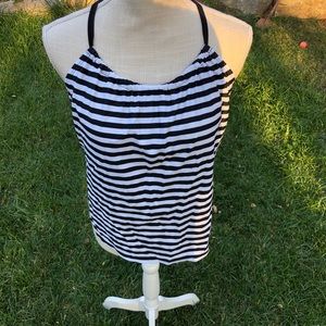 Striped Tankini Top, Medium